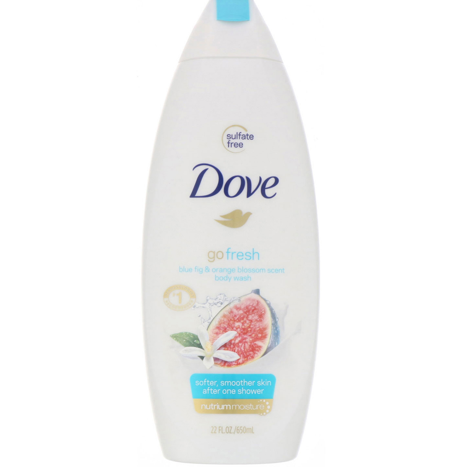 Comprar Dove, Go Fresh, Gel de banho, Figo azul e flor de laranjeira, 650 ml