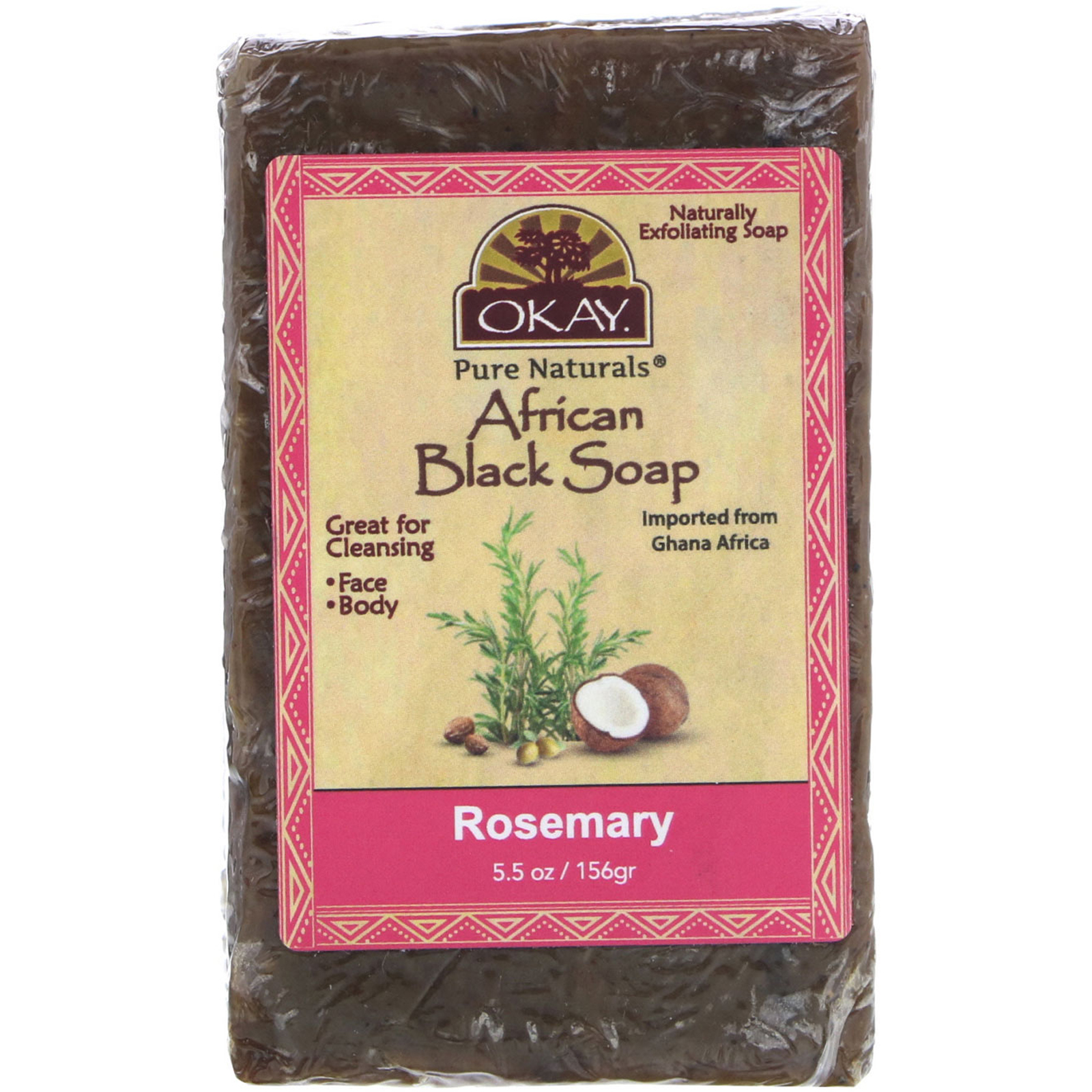Comprar Okay Pure Naturals, African Black Soap, Rosemary, 5.5 oz (156 g)