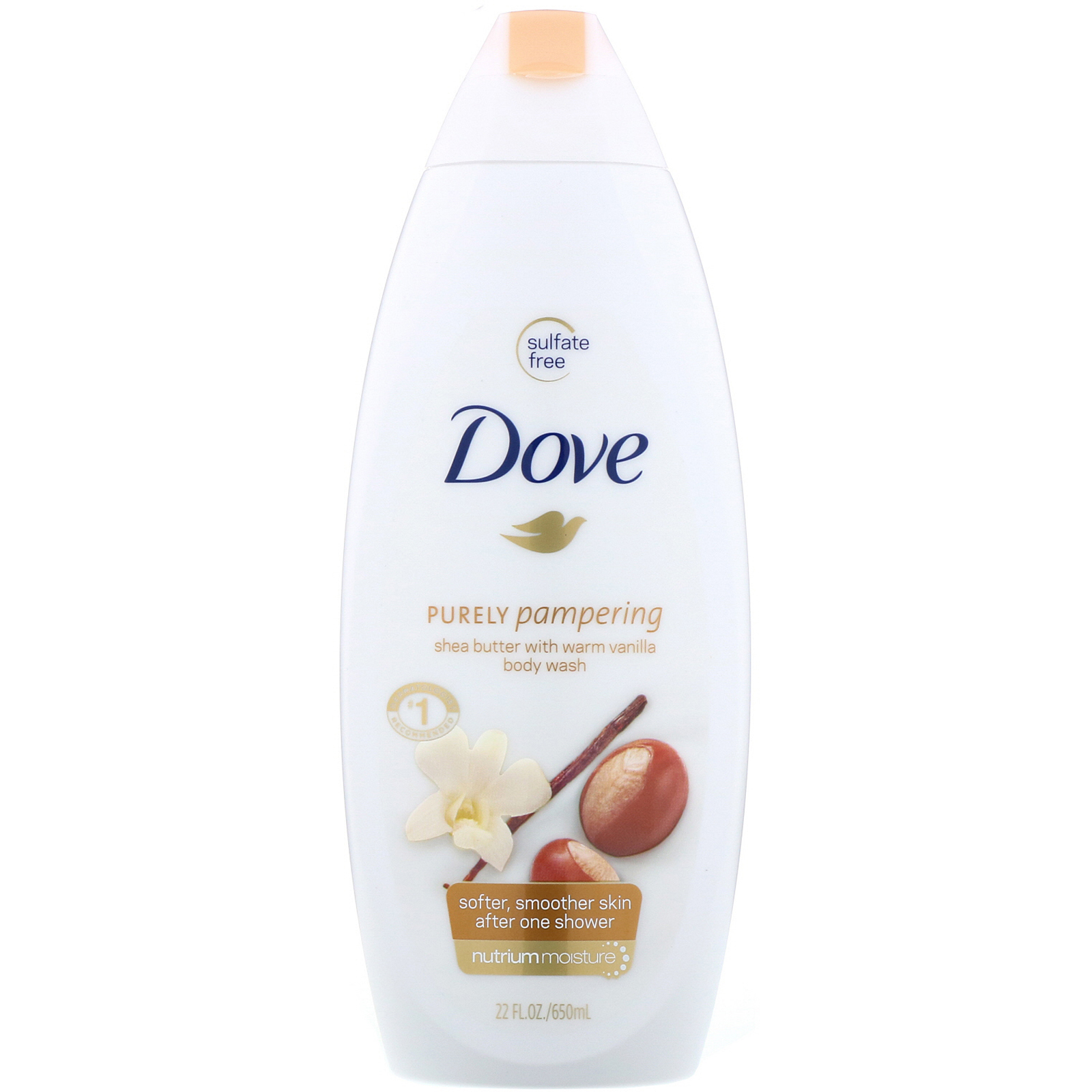 Comprar Dove, Purely Pampering, Gel de banho, Manteiga de karité com baunilha morna, 650 ml