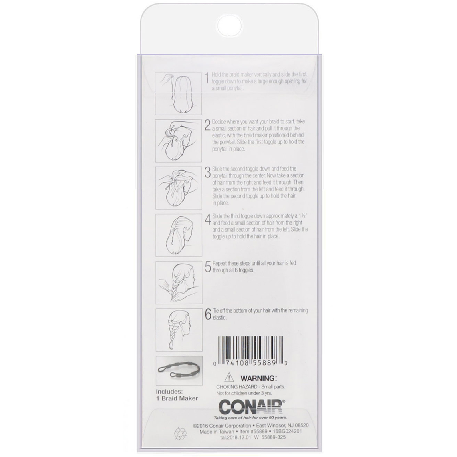 Comprar Conair, Acessório para fazer tranças para trança francesa ou rabo de cavalo trançado, 1 peça - Imagem 2