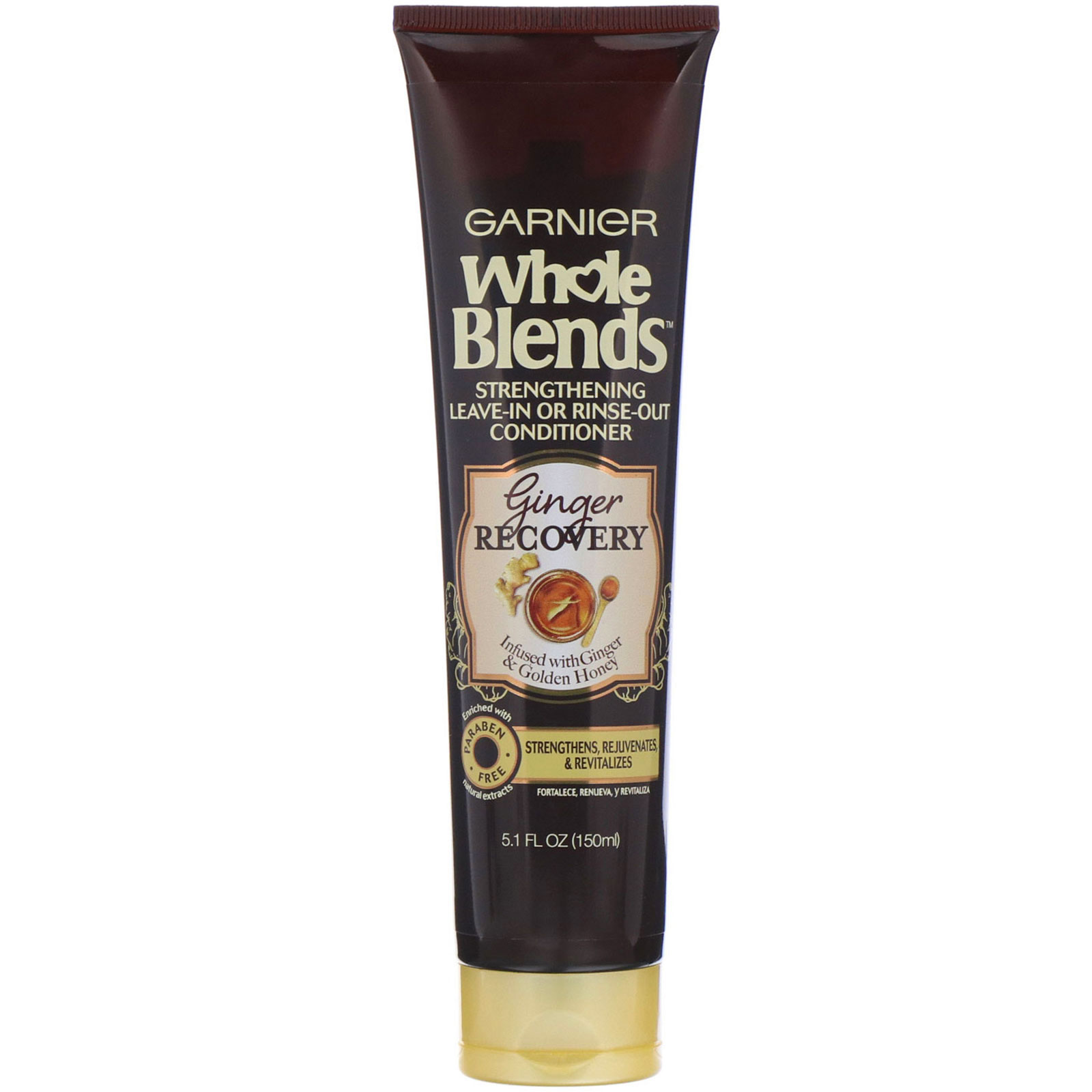 Comprar Garnier, Whole Blends, Condicionador fortalecedor Leave-In ou com enxágue, Ginger Recovery, 150 ml