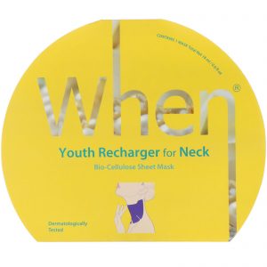 Comprar When Beauty, Youth Recharger for Neck, Bio-Cellulose Sheet Mask, 1 Sheet, 0.6 fl oz (18 ml)