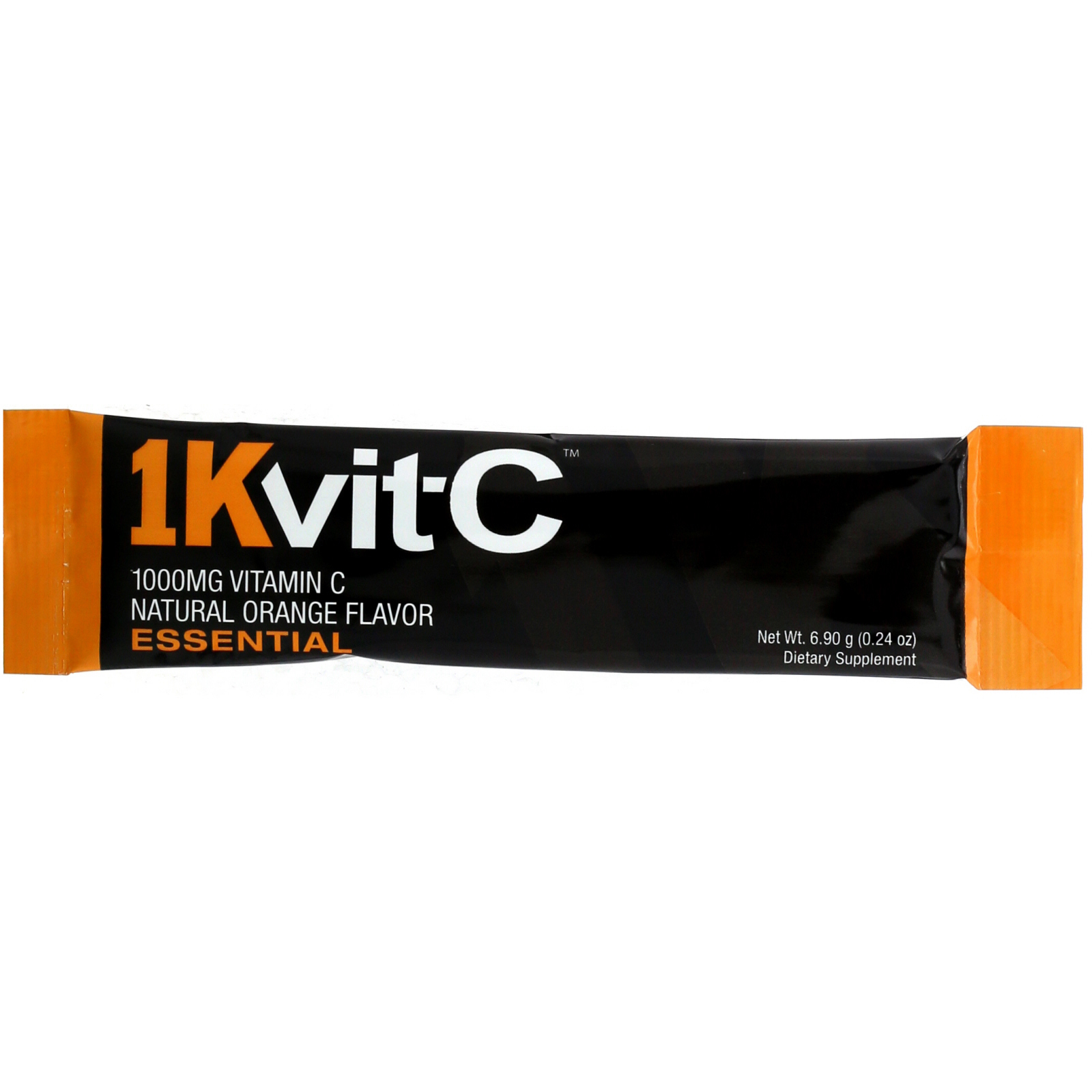 Comprar 1Kvit-C, Vitamina C, Essential, Mistura Efervescente, Sabor Natural de Laranja, 1.000 mg, 30 Envelopes, 6,90 g (0,24 oz) Cada - Imagem 3