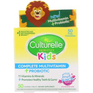 Comprar Culturelle, Kids Complete Multivitamin + Probiotic, Natural Fruit Punch Flavor, 50 Chewable Tablets