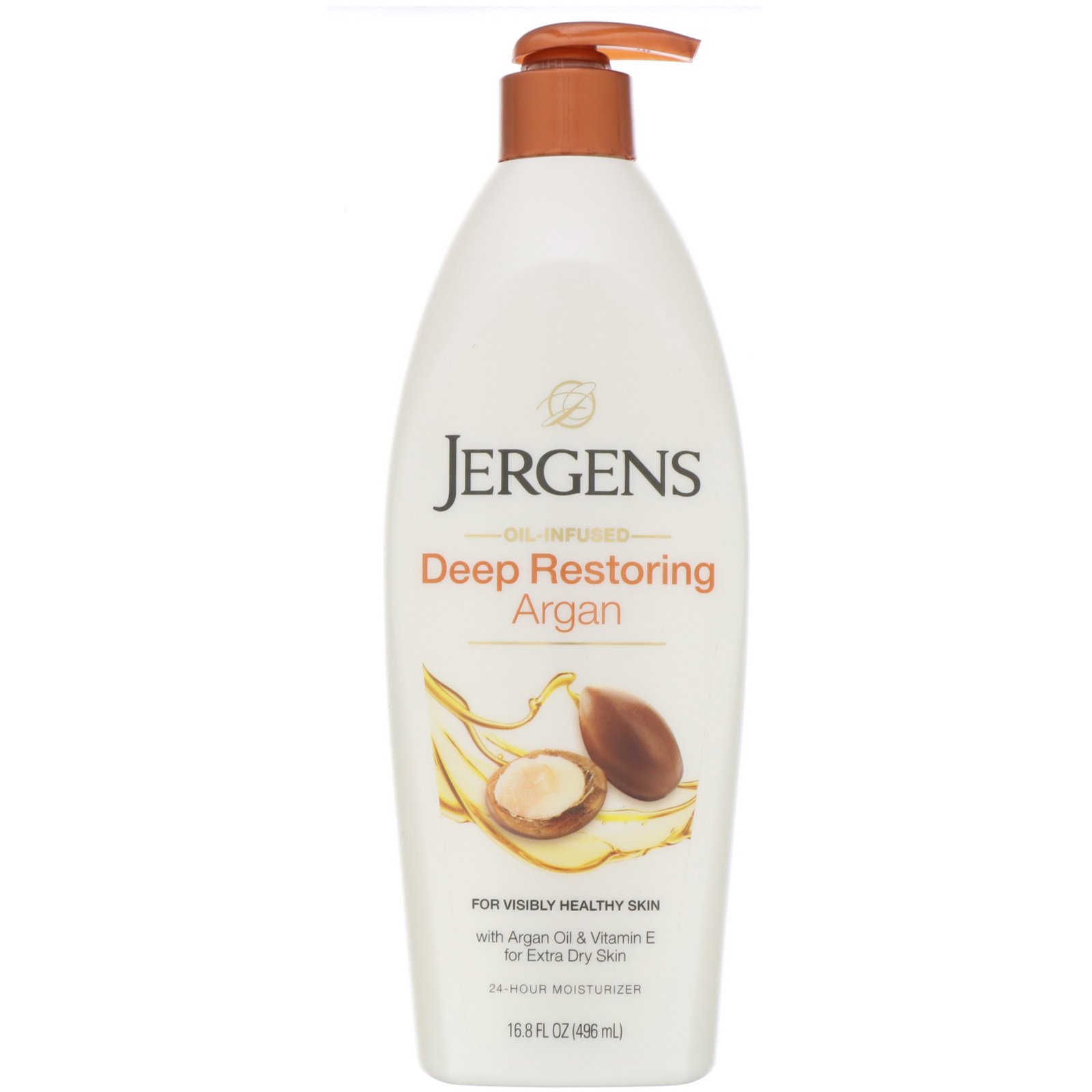 Comprar Jergens, Deep Restoring Argan Moisturizer, Oil-Infused, 16.8 fl oz (496 ml)