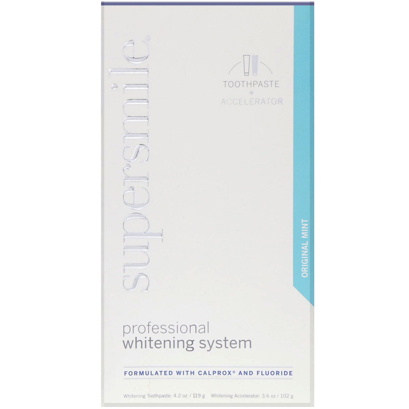 Comprar Supersmile, Sistema de Clareamento Profissional, Creme dental + Acelerador, Menta Original, 221 g (7,8 oz)