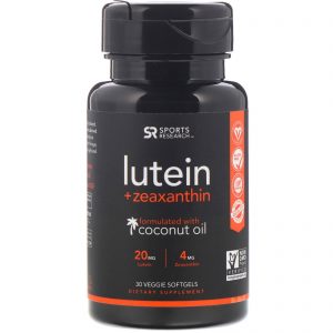 Comprar Sports Research, Lutein + Zeaxanthin with Coconut Oil, 30 Veggie Softgels