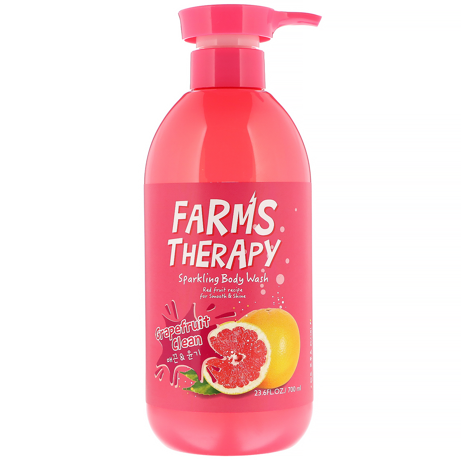 Comprar Doori Cosmetics, Farms Therapy, Sabonete líquido espumante para o corpo, Toranja transparente, 700 ml