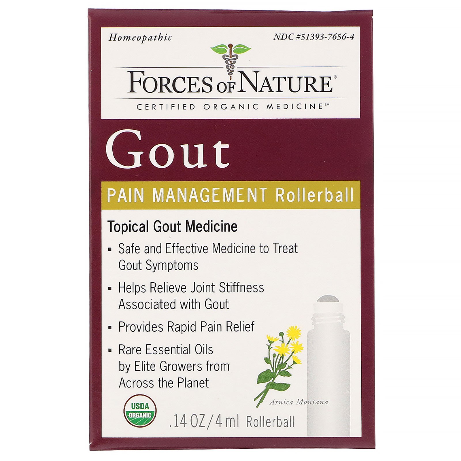 Comprar Forces of Nature, Roll-on para Controle das Dores de Gota, 4 ml (0,14 oz)