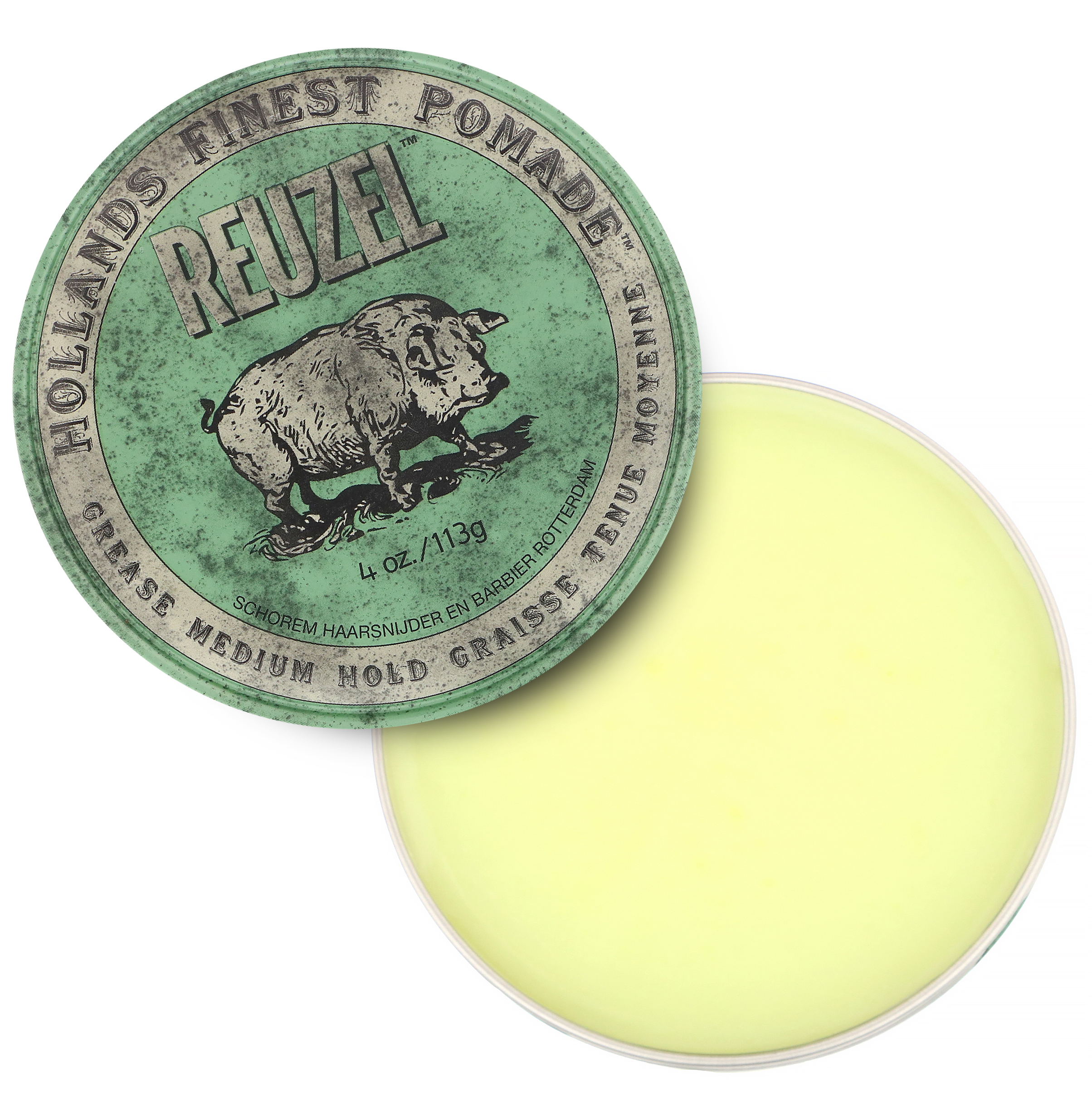 Comprar Reuzel, Green Pomade, Grease, Medium Hold, 4 oz (113 g) - Imagem 3