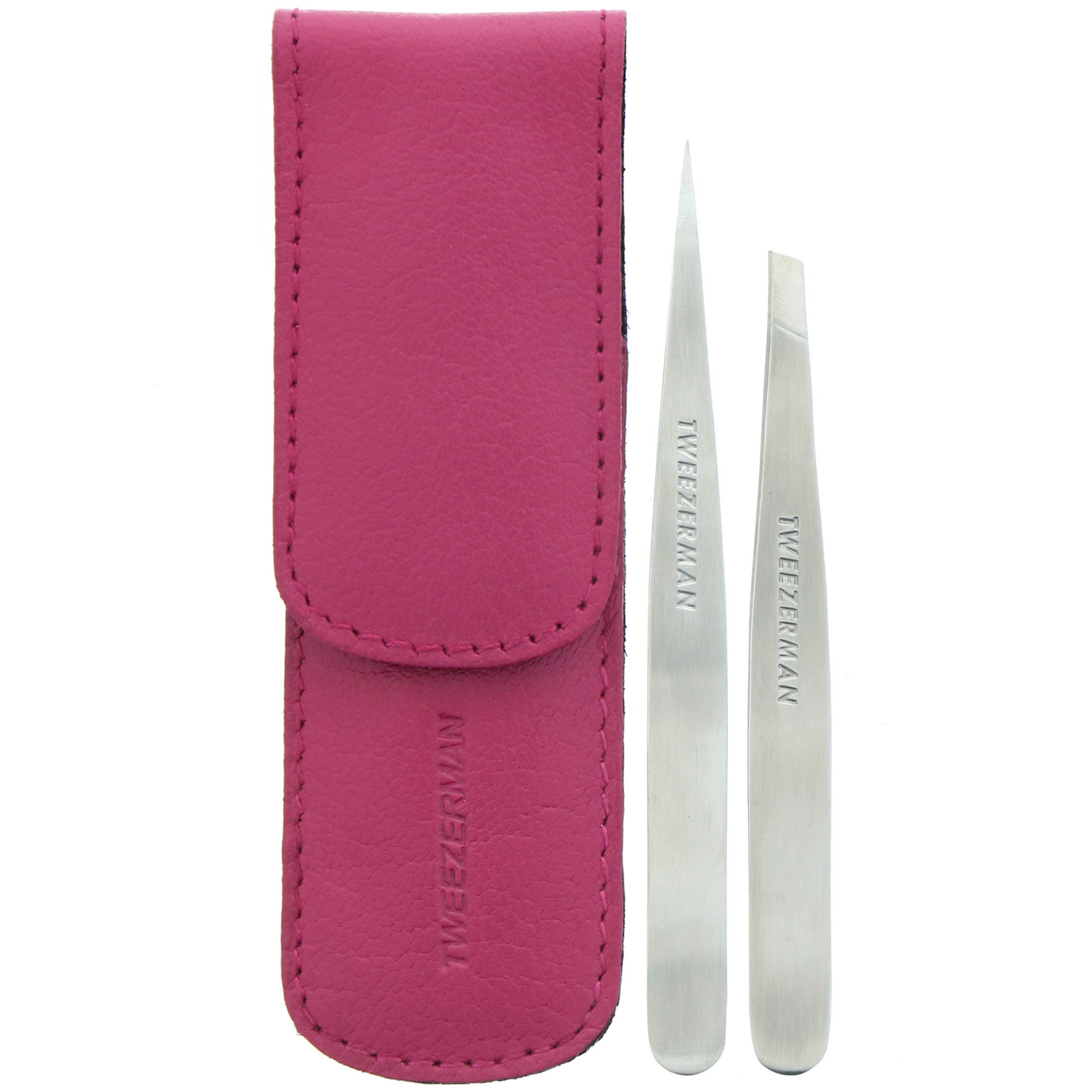 Comprar Tweezerman, Conjunto de Pinças Petite com Estojo de Couro Rosa, 1 Conjunto