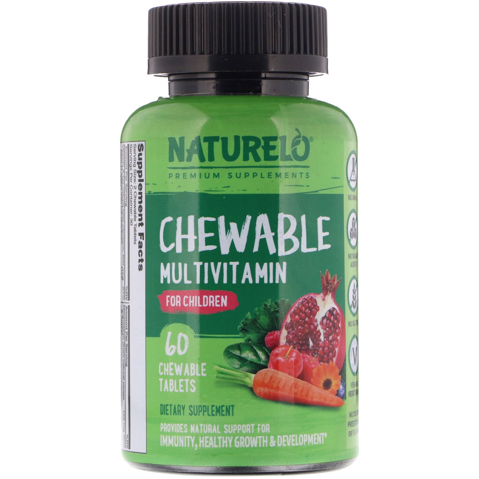 Comprar NATURELO, Chewable Multivitamin for Children, 60 Chewable Tablets