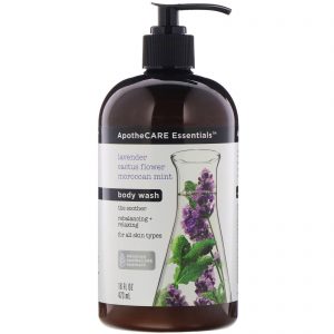 Comprar ApotheCARE Essentials, The Soother, Sabonete Líquido Corporal, Lavanda, Flor de Cacto e Menta Marroquina, 473 ml (16 fl oz)
