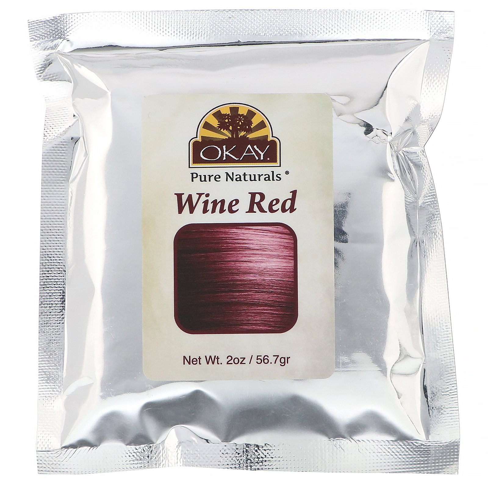 Comprar Okay Pure Naturals, Tintura Natural Vegetal para Cabelo com Henna, Vinho, 56,7 g (2 oz) - Imagem 3