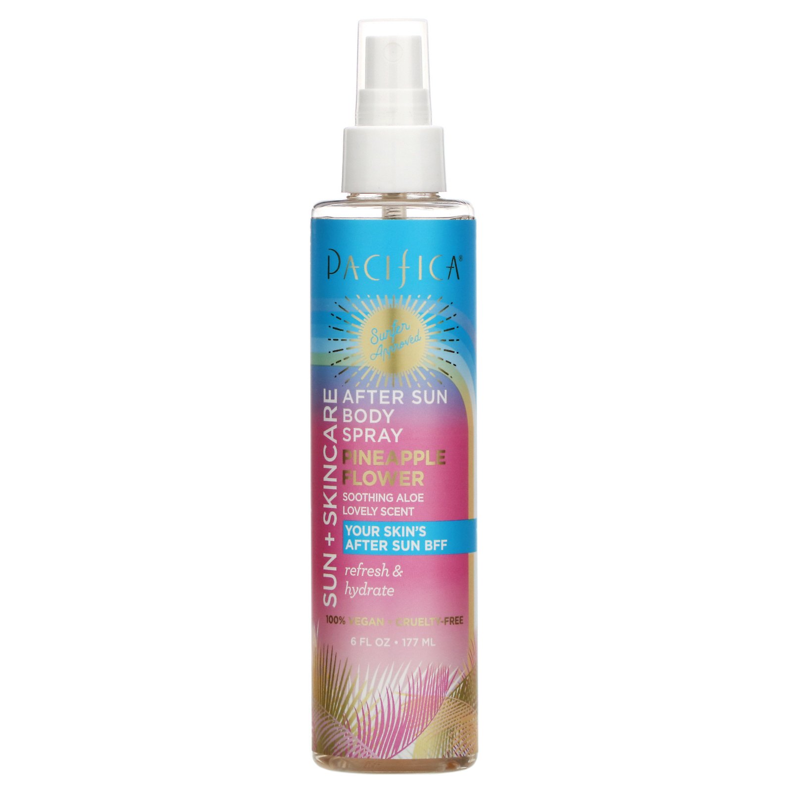 Comprar Pacifica, Sun + Skincare, After Sun Body Spray, Pineapple Flower, 6 fl oz (177 ml)