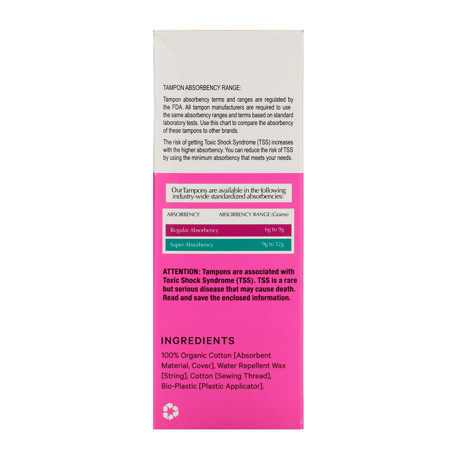 Comprar The Honeypot Company, 100% Organic Regular Tampons, 18 Count - Imagem 2