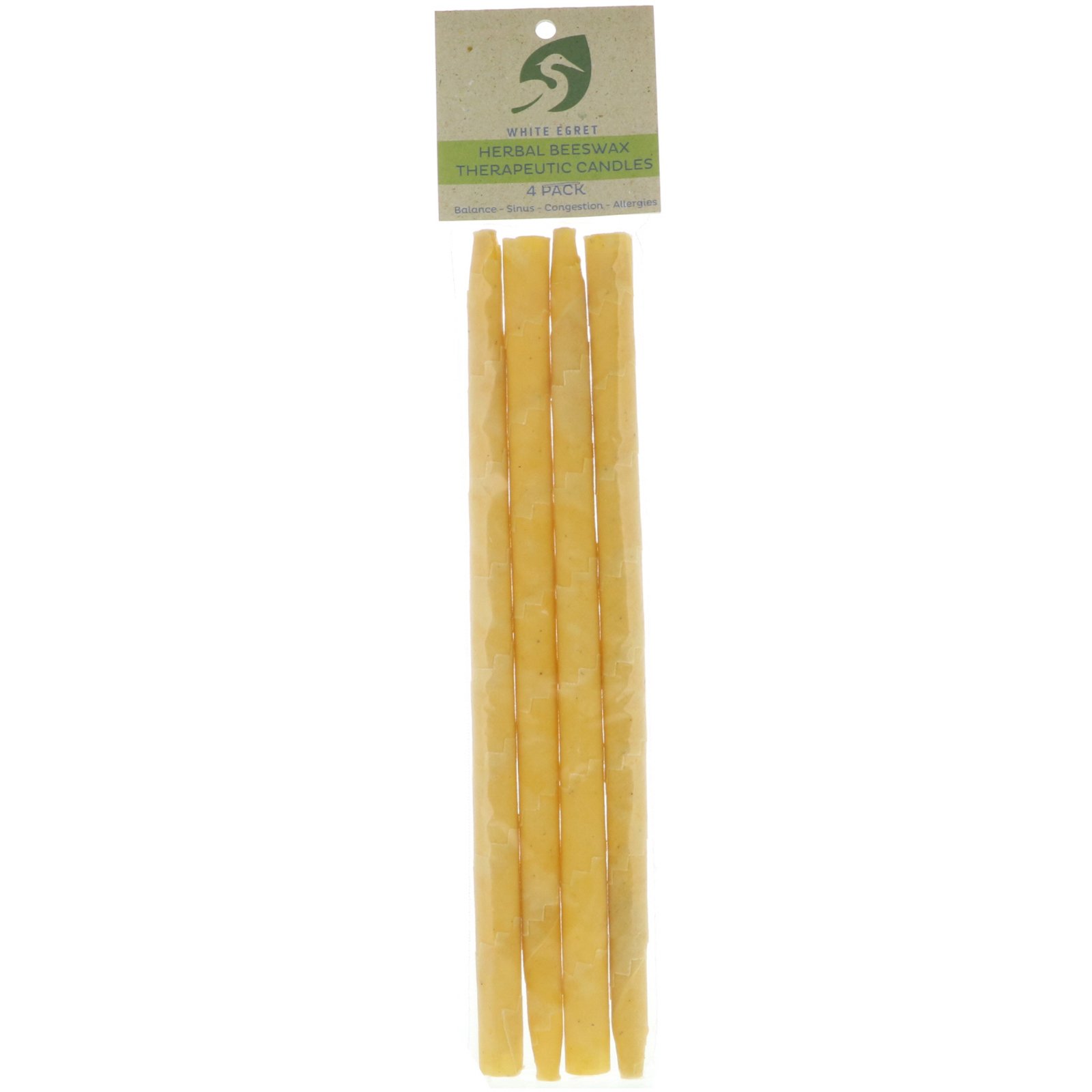 Comprar White Egret Personal Care, Herbal Beeswax Therapeutic Candles, 4 Pack