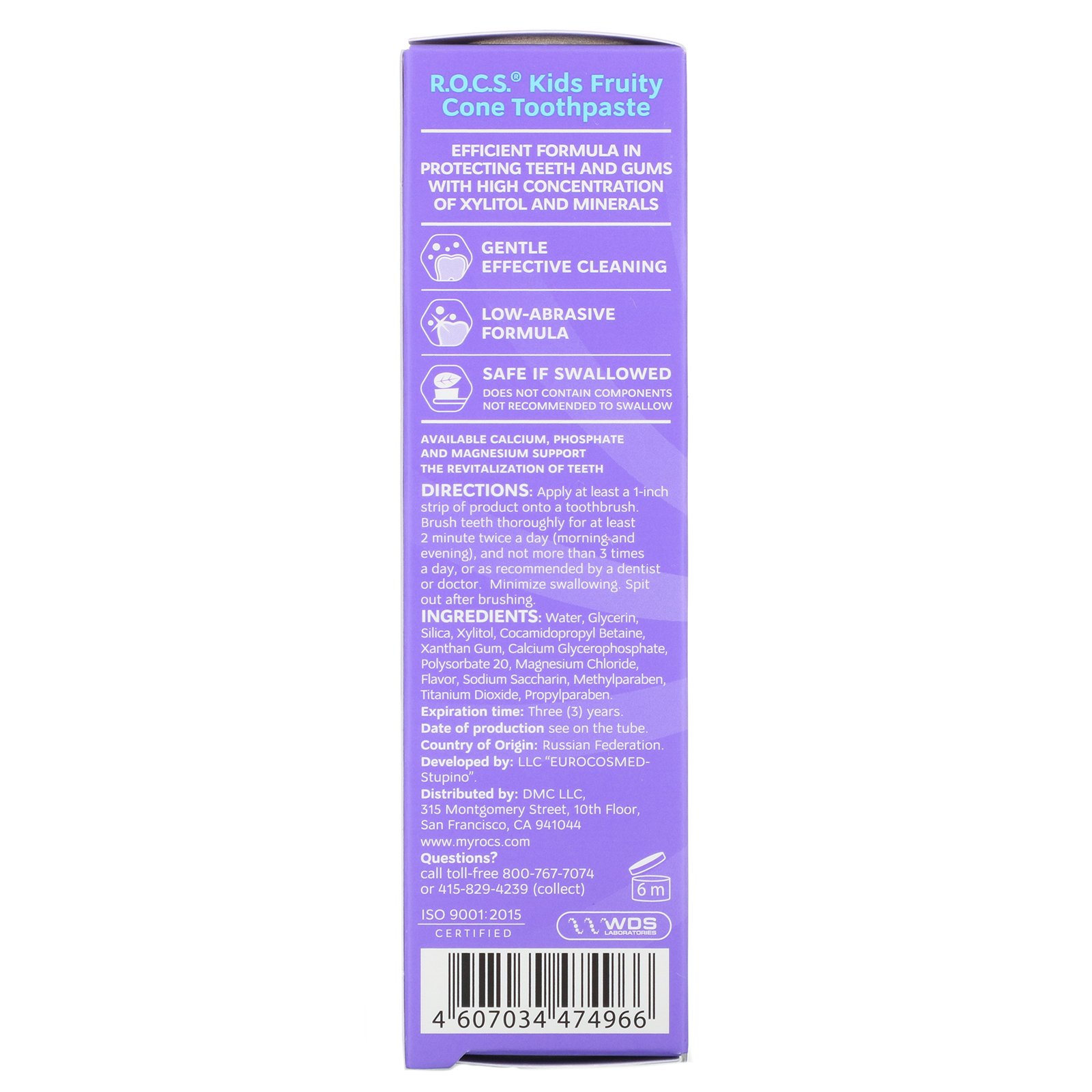 Comprar R.O.C.S. , Kids, Fruity Cone Toothpaste, 3-7 Years, 1.6 oz (45 g) - Imagem 3