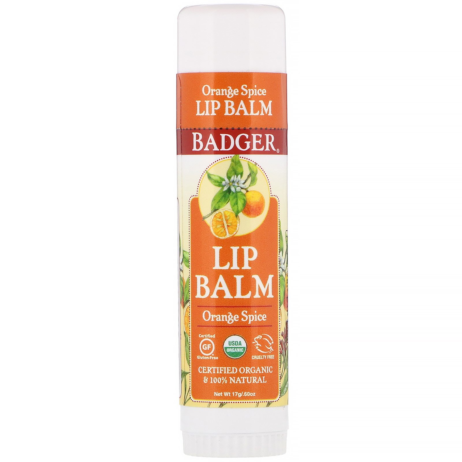 Comprar Badger Company, Hidratante Labial, Sabor Laranja, 17 g (0,60 oz)