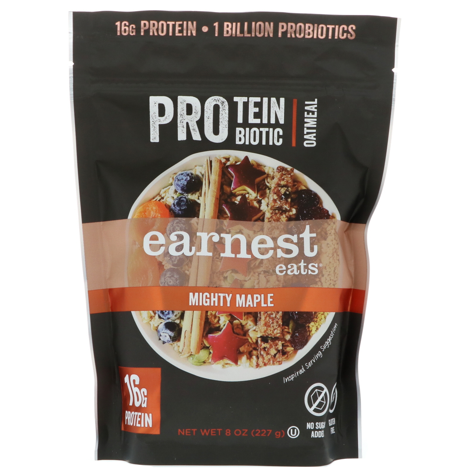 Comprar Earnest Eats, Aveia Probiótica com Proteína, Mighty Maple, 227 g
