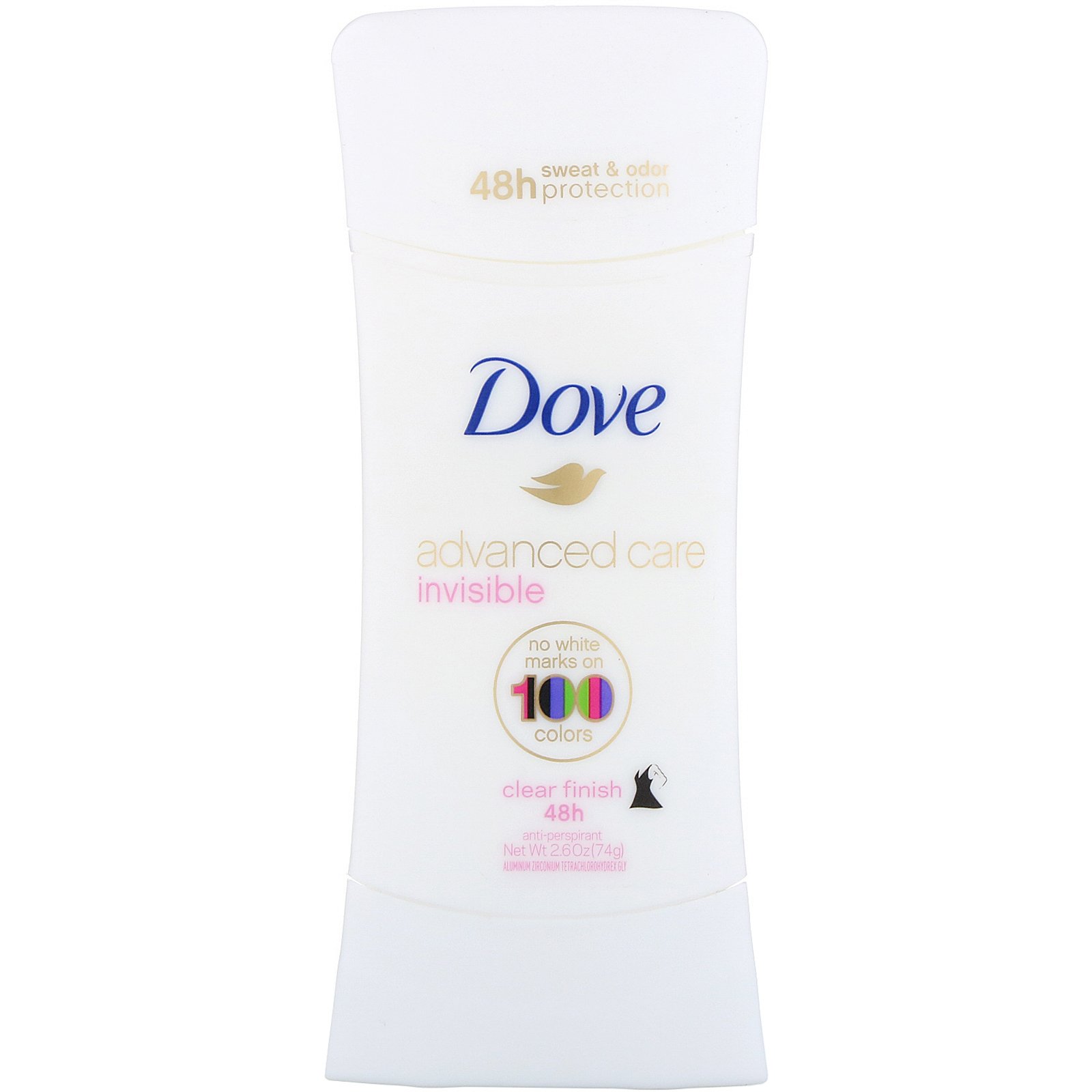 Comprar Dove, Advanced Care, Invisível, desodorante antitranspirante, Clear Finish, 74 g