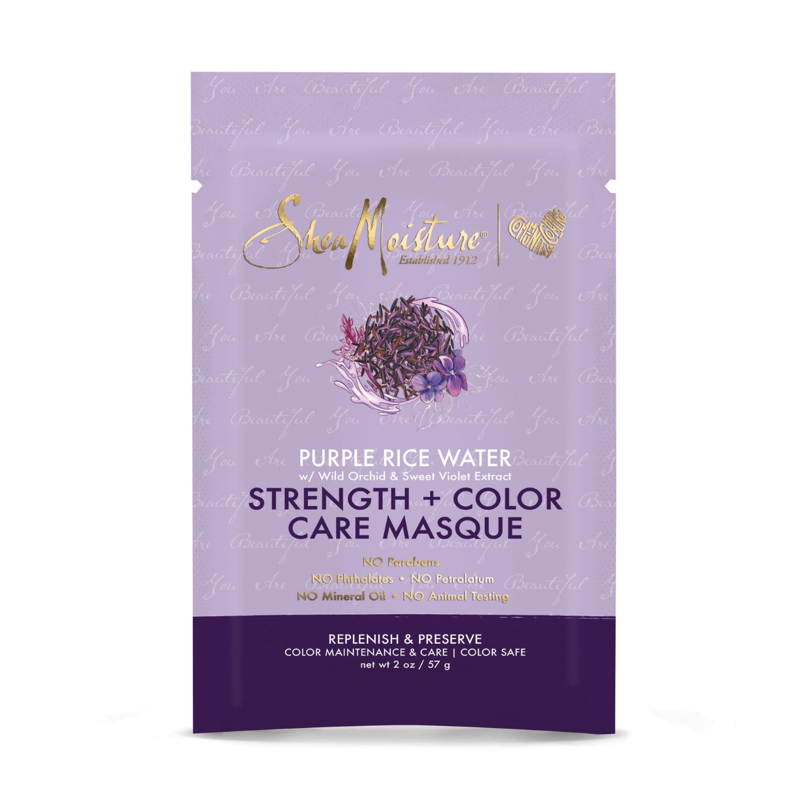 Comprar SheaMoisture, Strength + Color Care Masque, Purple Rice Water, 2 oz (57 g)