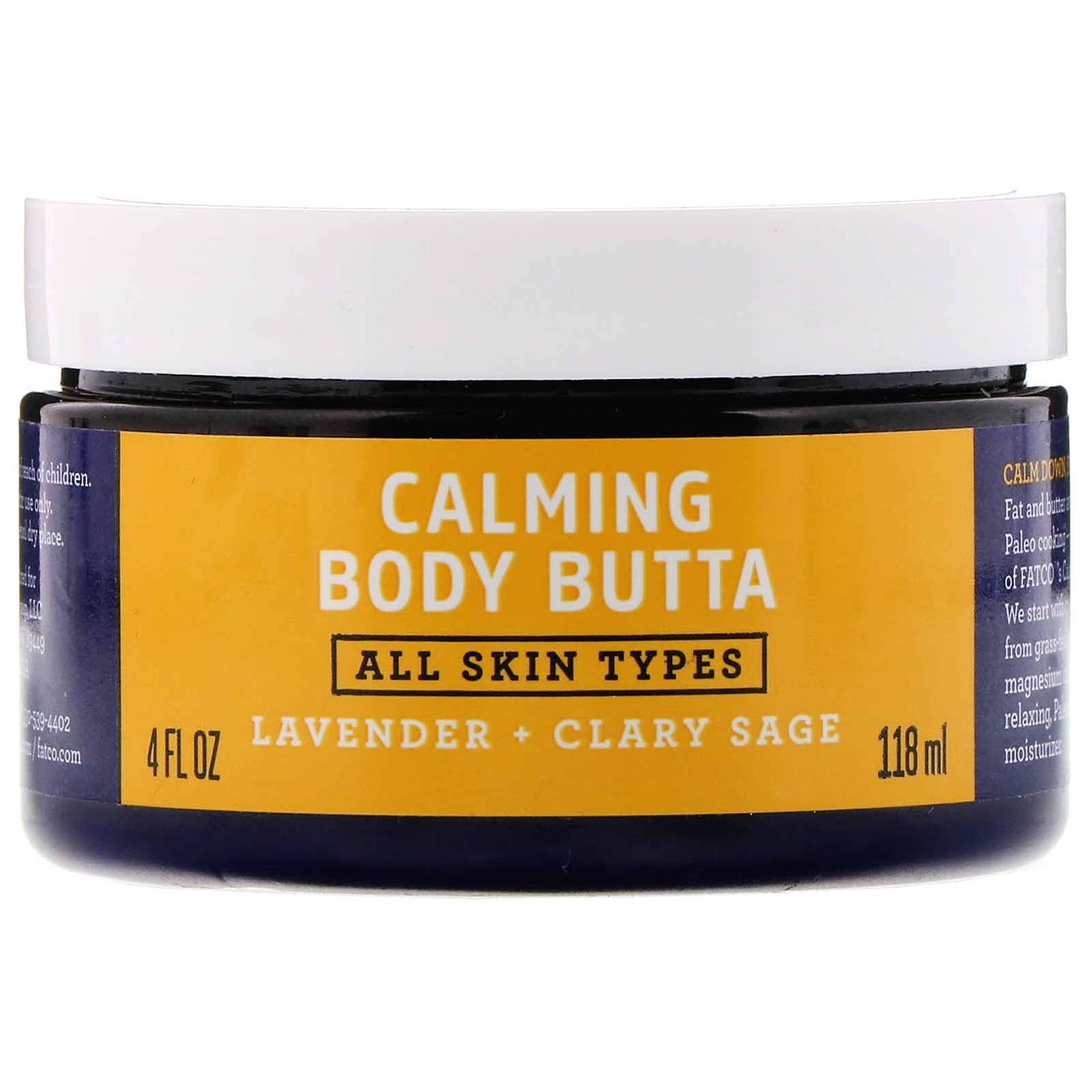 Comprar Fatco, Calming Body Butta, Lavender + Clary Sage, 4 fl oz (118 ml)