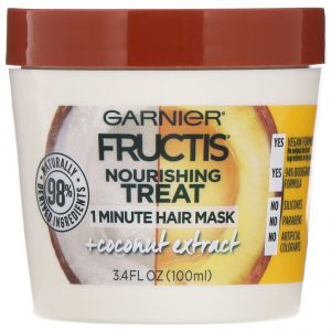 Comprar Garnier, Fructis, Tratamento nutritivo, Máscara para cabelos de 1 minuto, Com extrato de coco, 100 ml