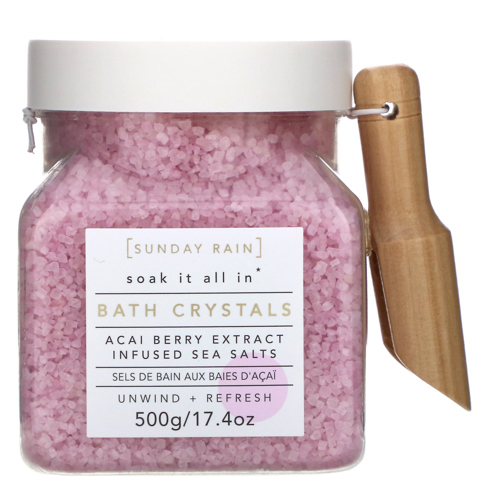 Comprar Sunday Rain, Soak It All In, Bath Crystals, Acai Berry Extract, 17.4 oz (500 g)