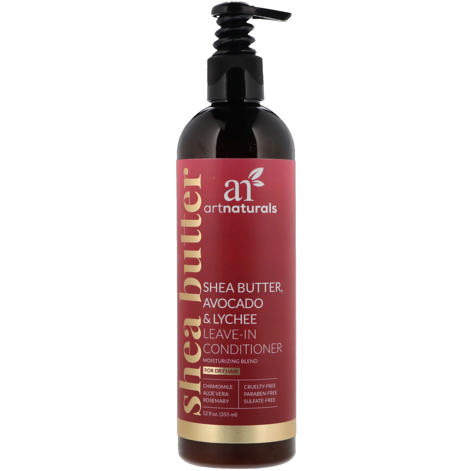 Comprar Artnaturals, Condicionador Leave-In de Manteiga de Carité, Abacate e Lichia, Mistura Hidratante, Para Cabelos Secos, 12 fl oz (355 ml)