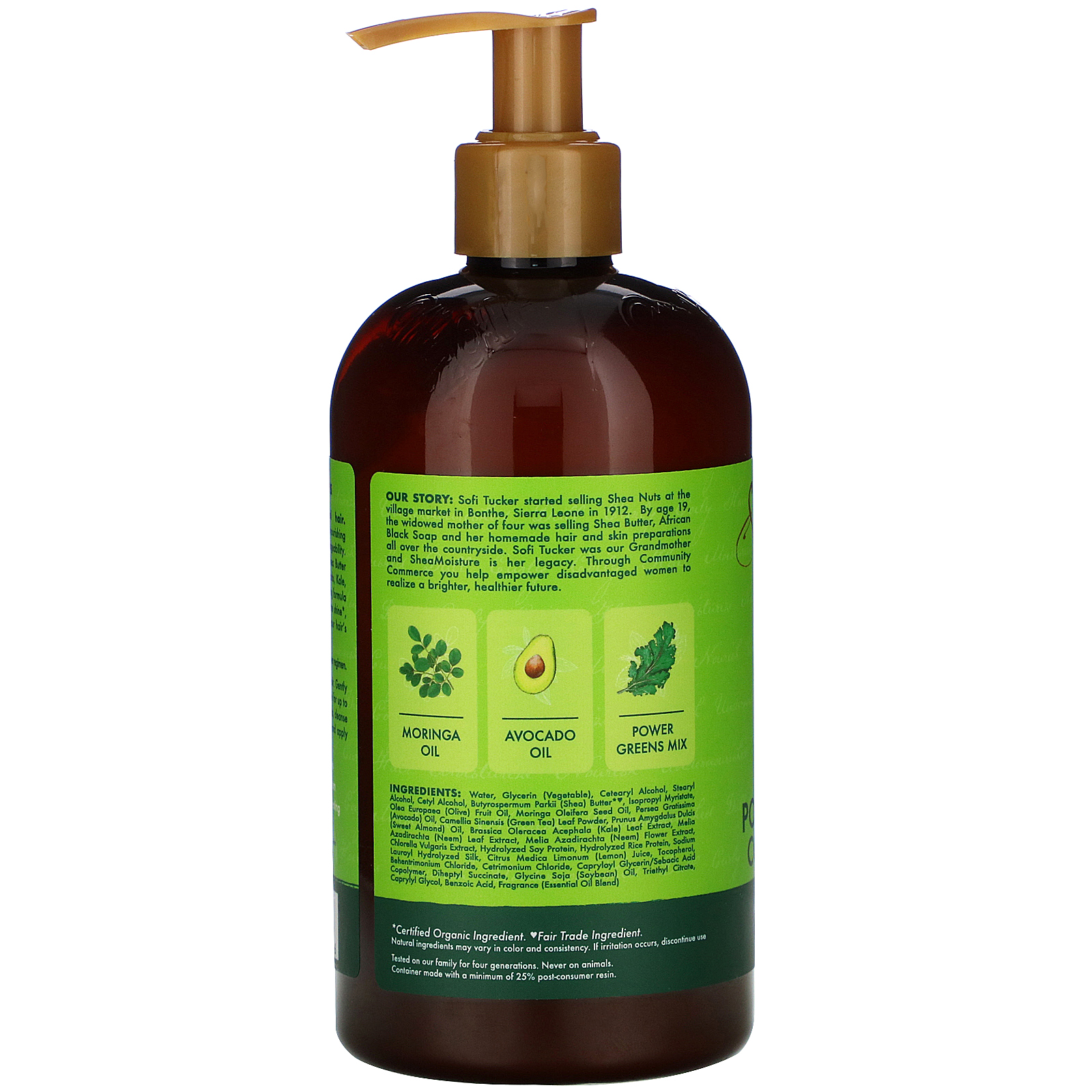 Comprar SheaMoisture, Power Greens Conditioner, Moringa & Avocado, 13 fl oz (384 ml) - Imagem 2