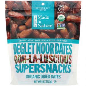 Comprar Made in Nature, Tâmaras Deglet Noor Desidratadas Orgânicas, Ooh-La-Luscious Supernacks, 227 g (8 oz)