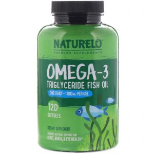 Comprar NATURELO, Óleo de Peixe, Triglicerídeos Ômega-3, 1100 mg, 120 Cápsulas Gelatinosas