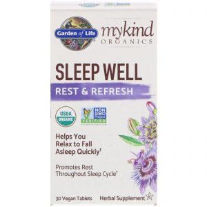 Comprar Garden of Life, MyKind Organics, Sleep Well, Rest & Refresh, 30 Comprimidos Veganos