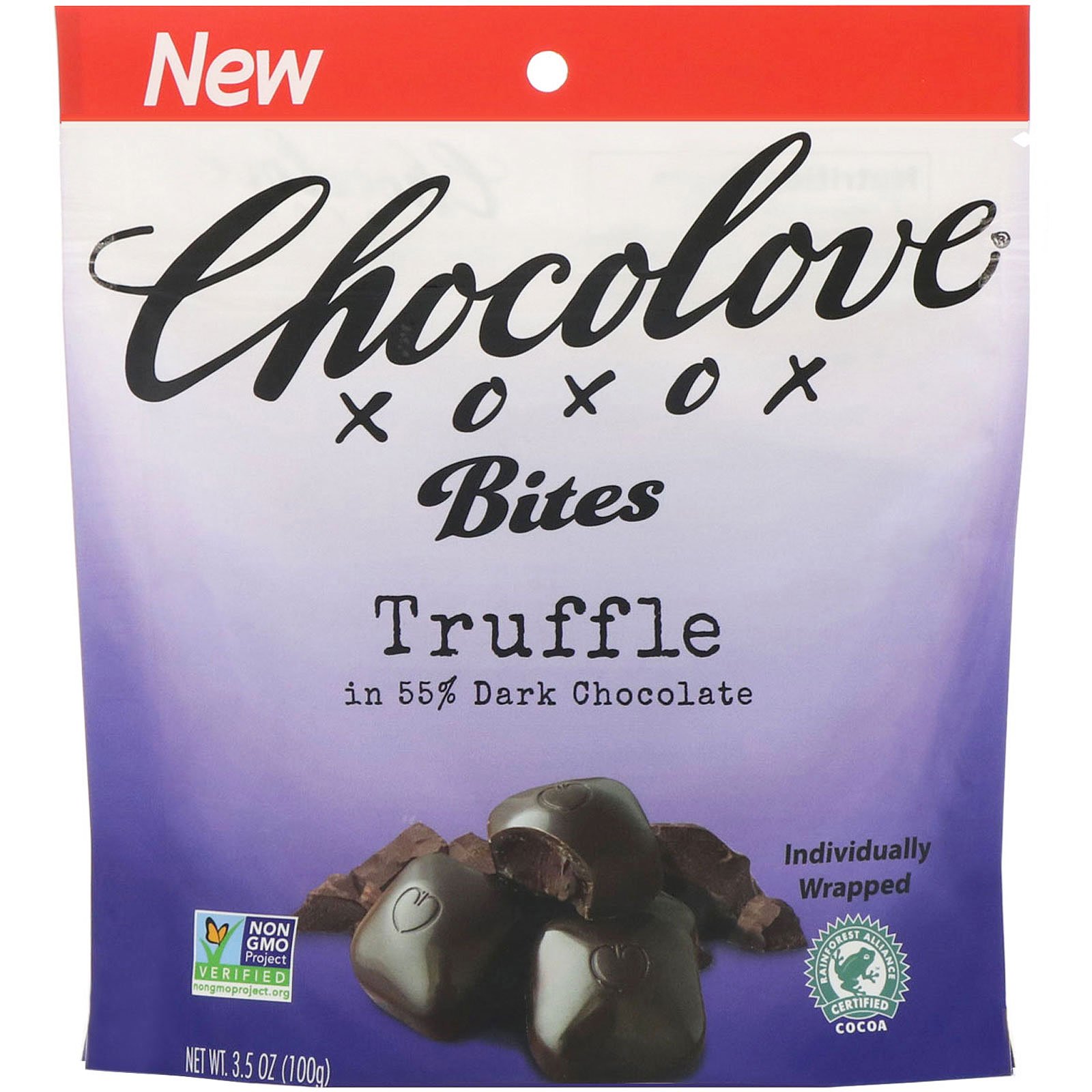 Comprar Chocolove, Bites, Truffle in 55% Dark Chocolate, 3.5 oz (100 g)