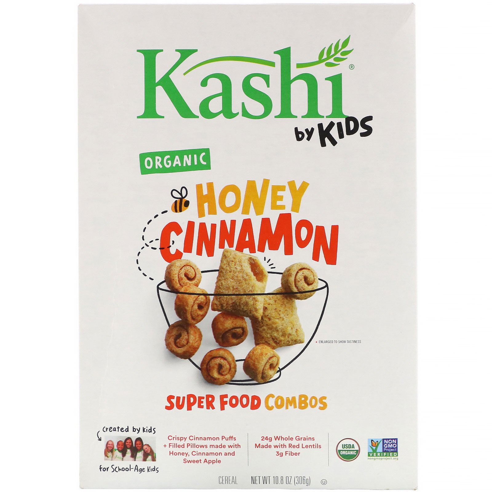 Comprar Kashi, Kashi by Kids, Combos Superalimentares Orgânicos, Mel e Canela, 306 g (10,8 oz)