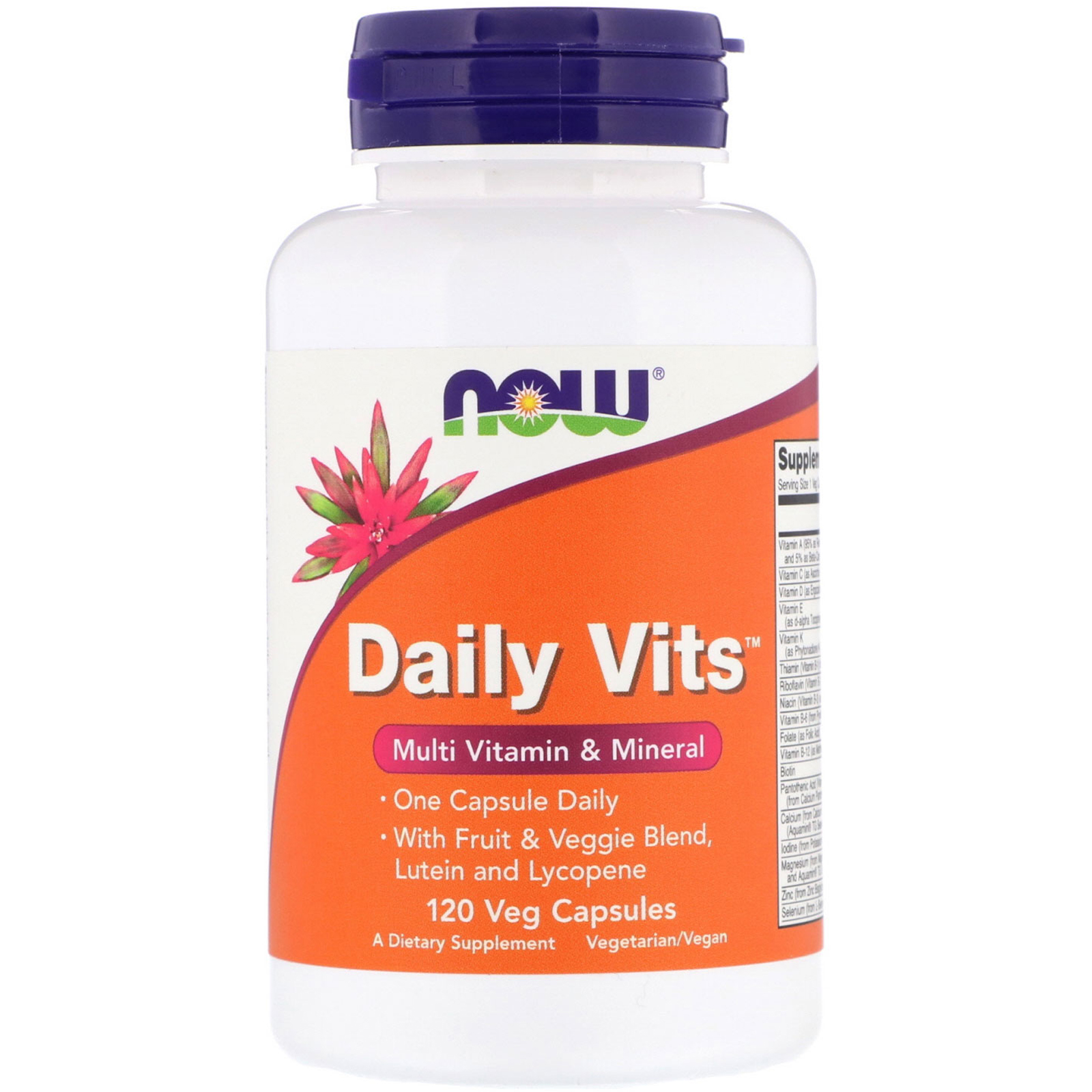 Comprar Now Foods, Daily Vits, Multivitamínico e Minerais, 120 Cápsulas Vegetarianas