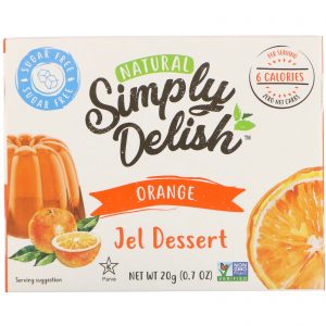 Comprar Natural Simply Delish, Natural Jel Dessert, Orange, 0.7 oz (20 g)