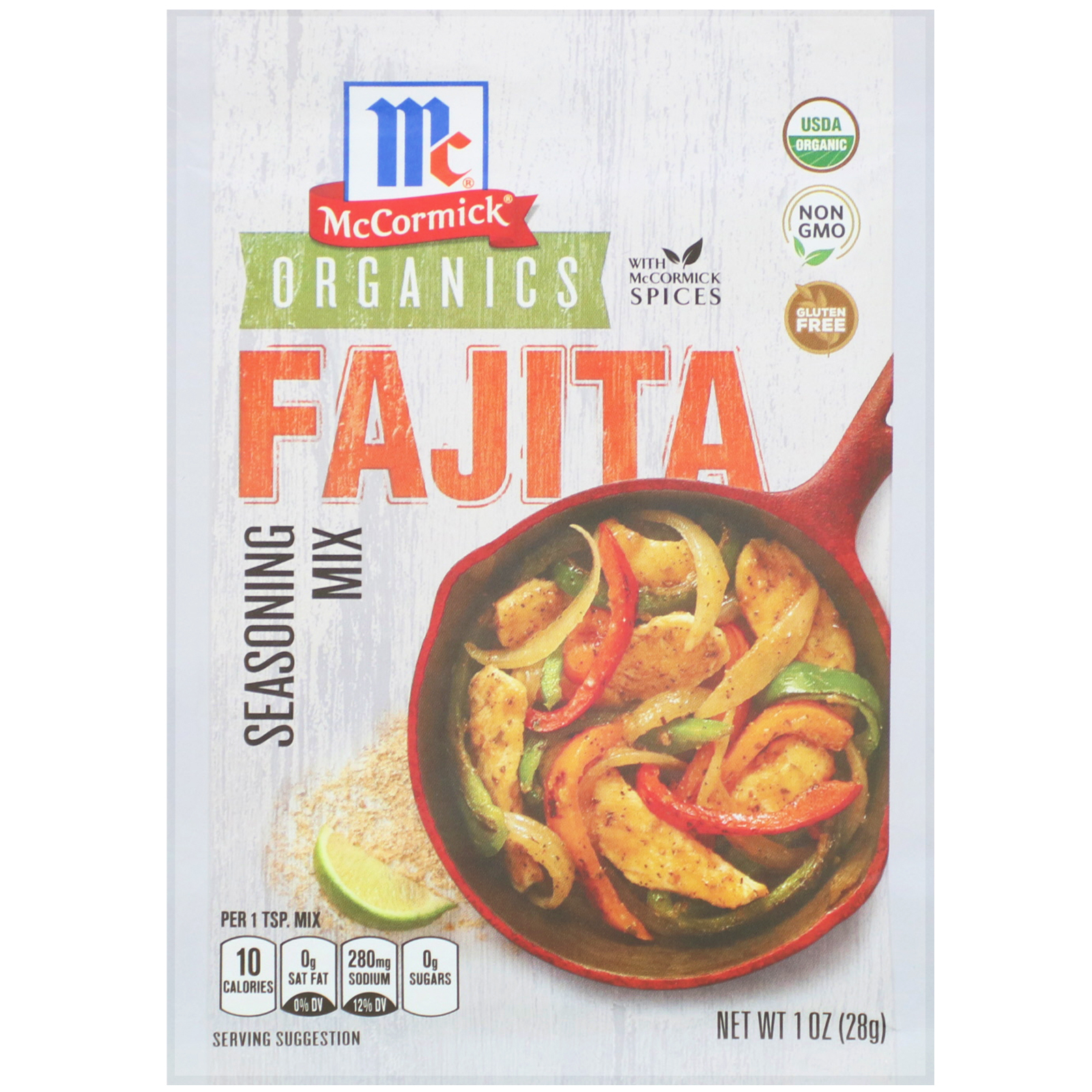 Comprar McCormick, Organic Seasoning Mix, Fajita, 1 oz (28 g)