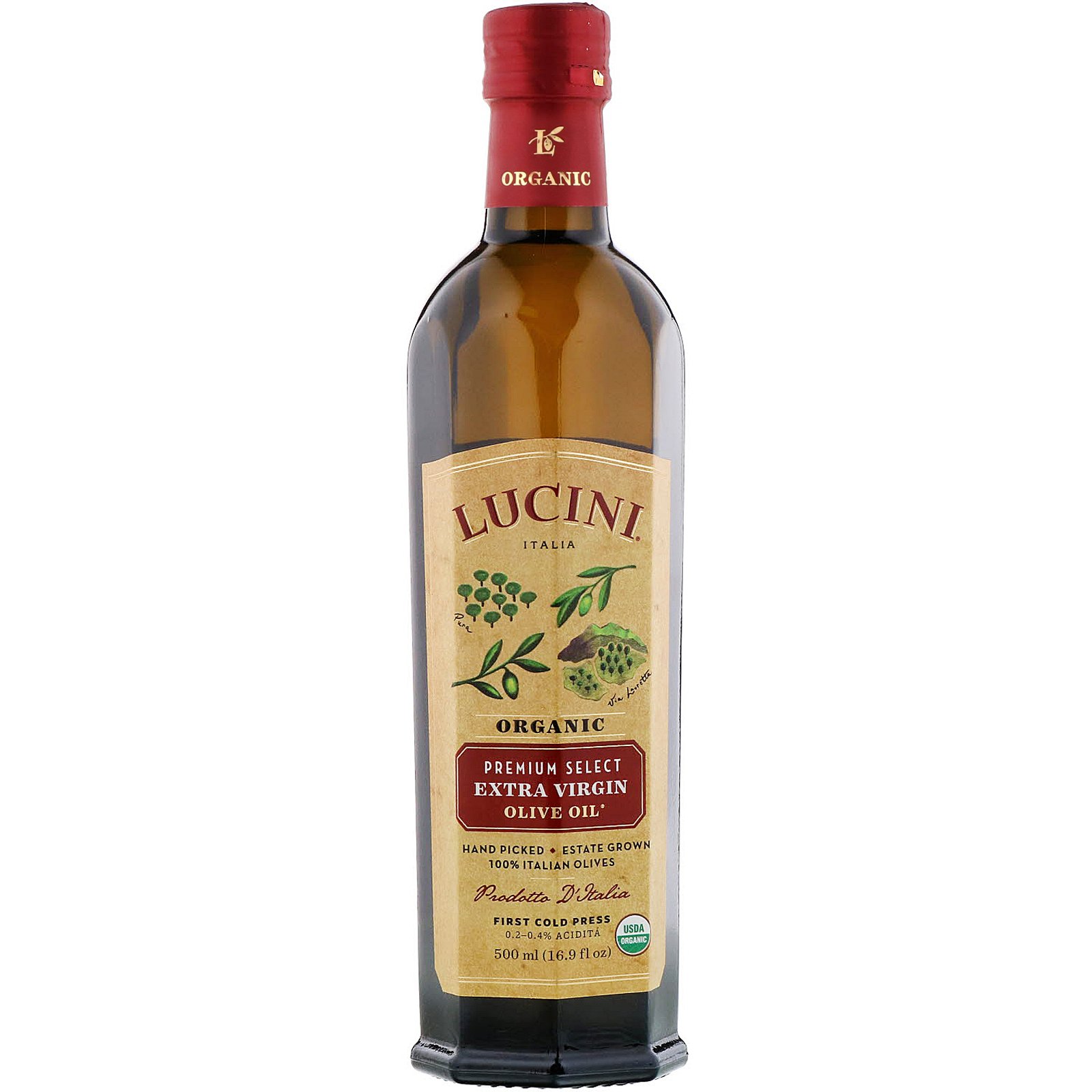 Comprar Lucini, Premium Select, Organic Extra Virgin Olive Oil, 16.9 fl oz (500 ml)