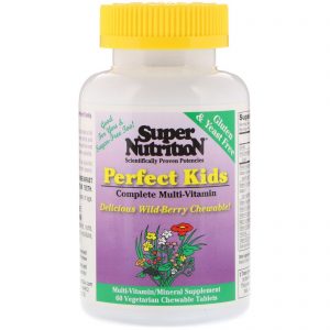 Comprar Super Nutrition, Perfect Kids Complete Multi-Vitamin, Wild-Berry, 60 Vegetarian Chewable Tablets