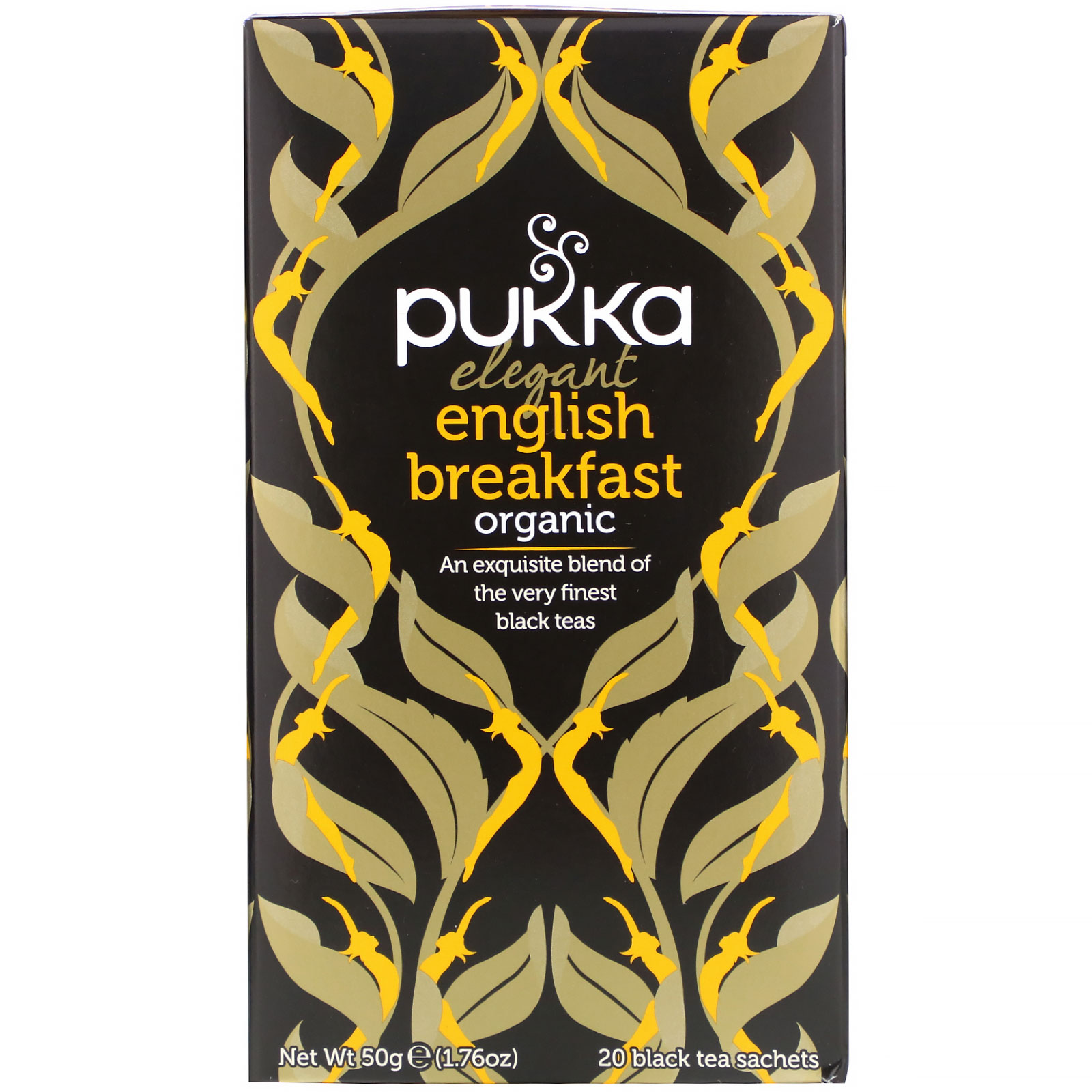 Comprar Pukka Herbs, Organic Elegant English Breakfast, 20 Black Tea Sachets, 1.76 oz (50 g)
