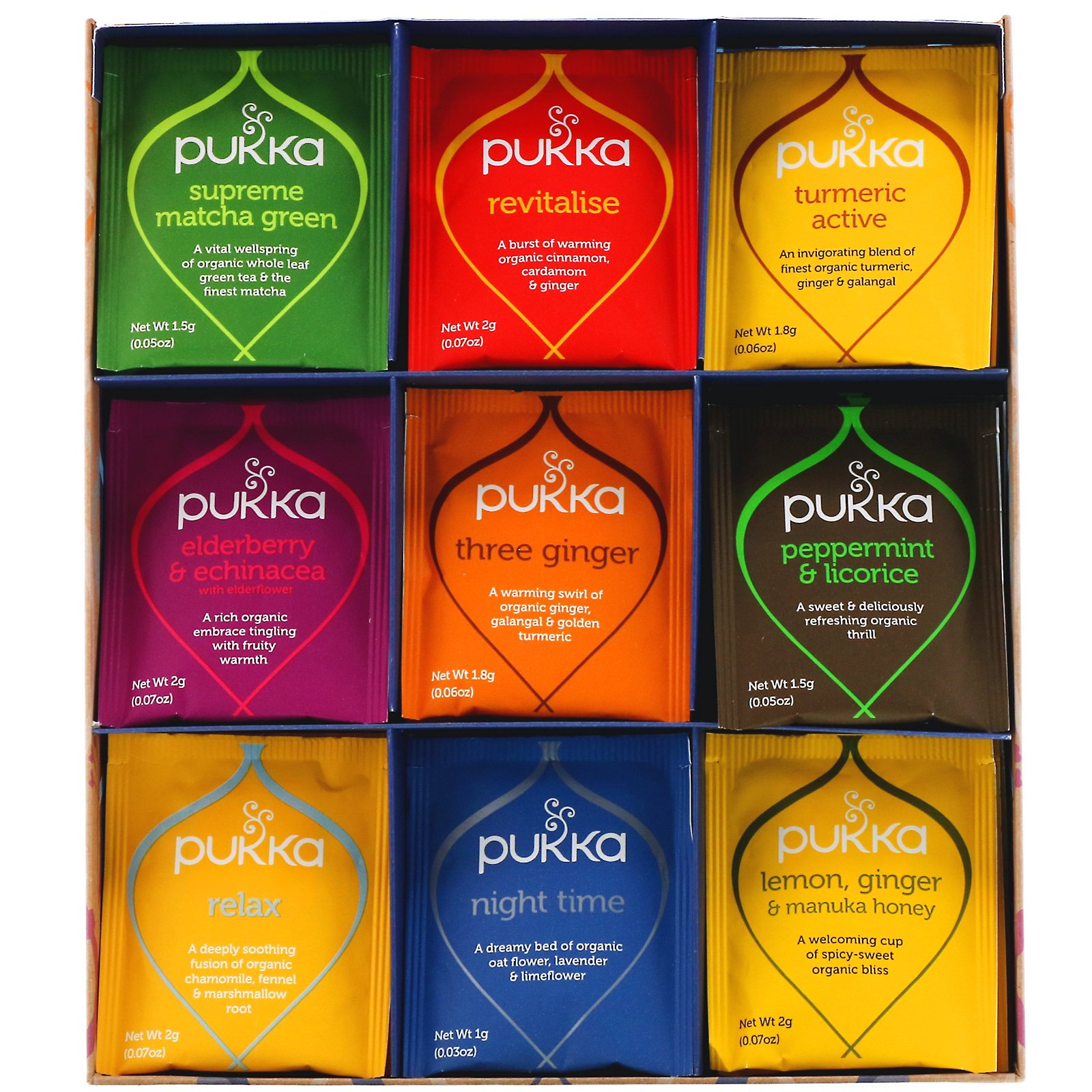 Comprar Pukka Herbs, Caixa com Chás Orgânicos Selecionados, 9 Chás de Ervas, 45 Saquinhos de Chá - Imagem 3