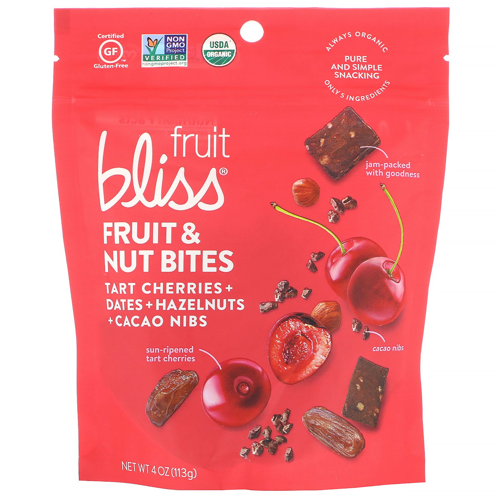 Comprar Fruit Bliss, Mix de Frutas Secas e Castanhas, Cereja + Tâmara + Avelã + Pedacinhos de Cacau, 4 oz (113 g)
