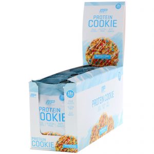 Comprar MusclePharm, Biscoitos de Proteína, Bolo de Aniversário, 12 Biscoitos, 1,83 oz (52 g) Cada