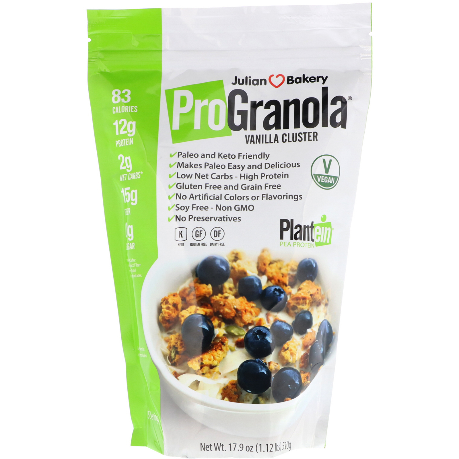 Comprar Julian Bakery, Pro Granola, Flocos de Baunilha, 510 g