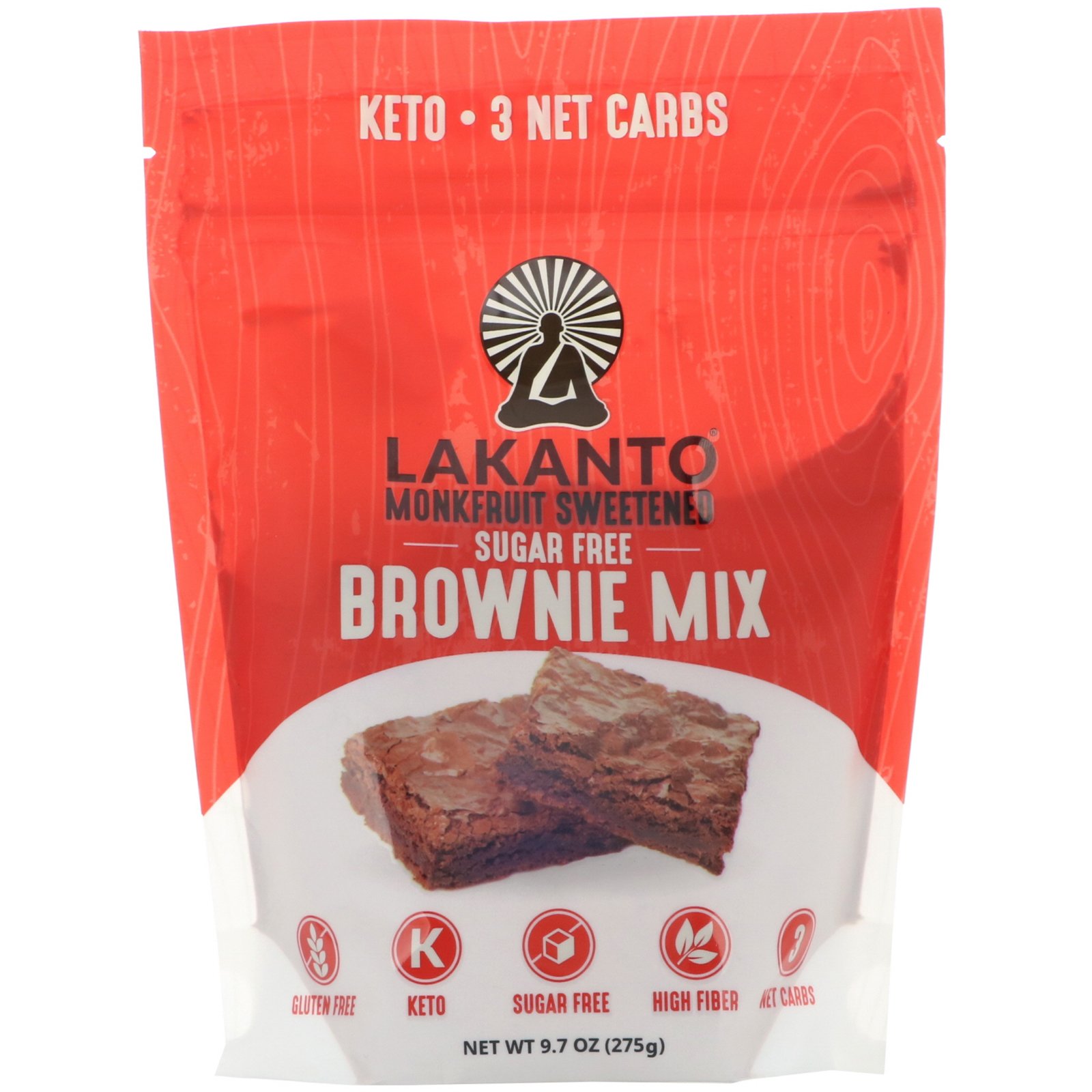 Comprar Lakanto, Monkfruit Sweetened Brownie Mix, Sugar Free, 9.7 oz (275 g)