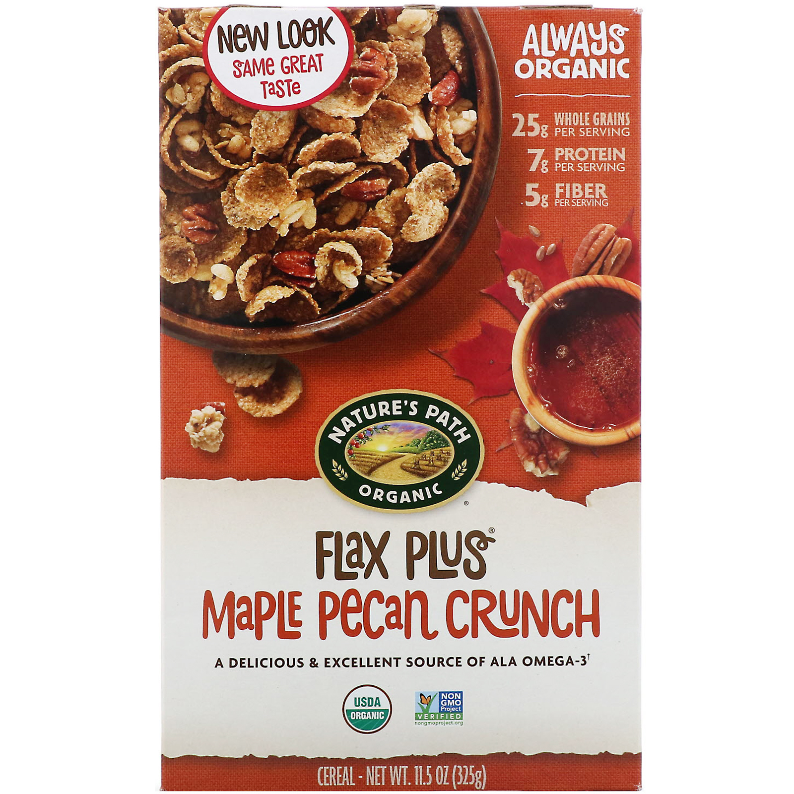 Comprar Nature's Path, Orgânico, Flax Plus Maple Pecan Crunch Cereal, 325 (11,5 oz)