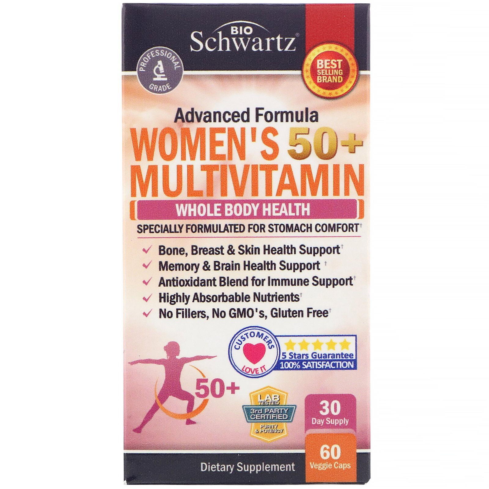 Comprar BioSchwartz, Fórmula Avançada de Multivitamínico para Mulheres Acima de 50 Anos, 60 Cápsulas Vegetais