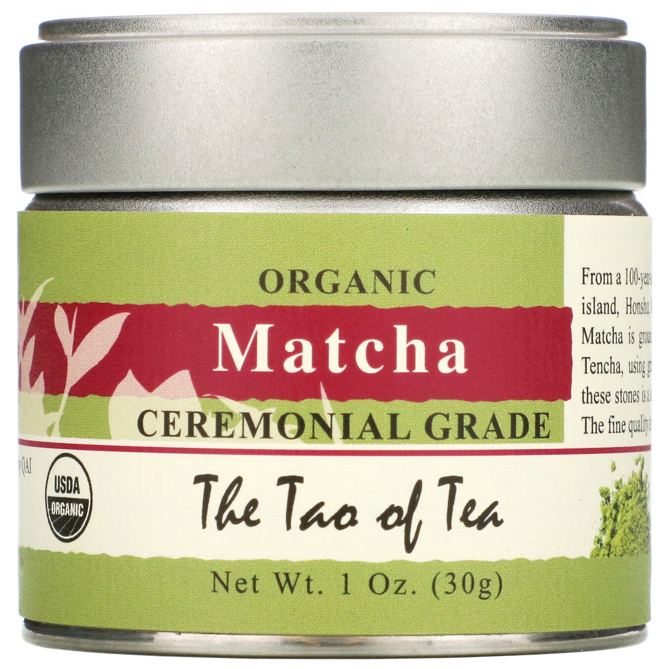 Comprar The Tao of Tea, Organic Matcha, Ceremonial Grade, 1 oz (30 g)